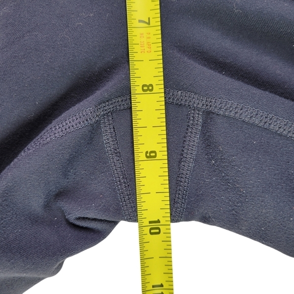 Prana Compression Leggings Size L Waistband Pocket 7/8 Length Stretch Blue - Picture 7 of 9